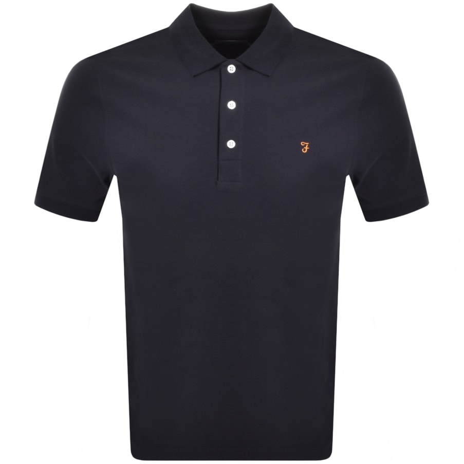 Alternative Image for ProductFarah Vintage Short Sleeve Polo T Shirt Navy1